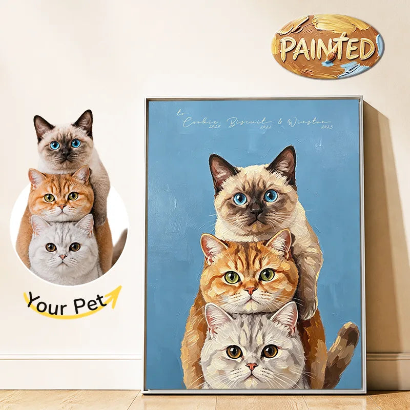 Modern Pet Portrait | Hand-painted Pet Portrait