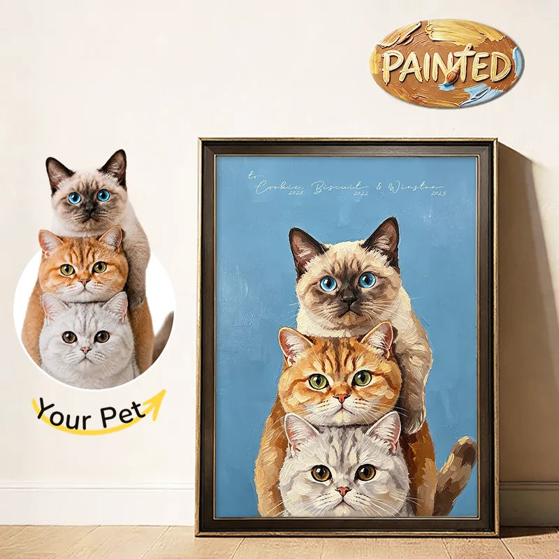 Modern Pet Portrait | Hand-painted Pet Portrait