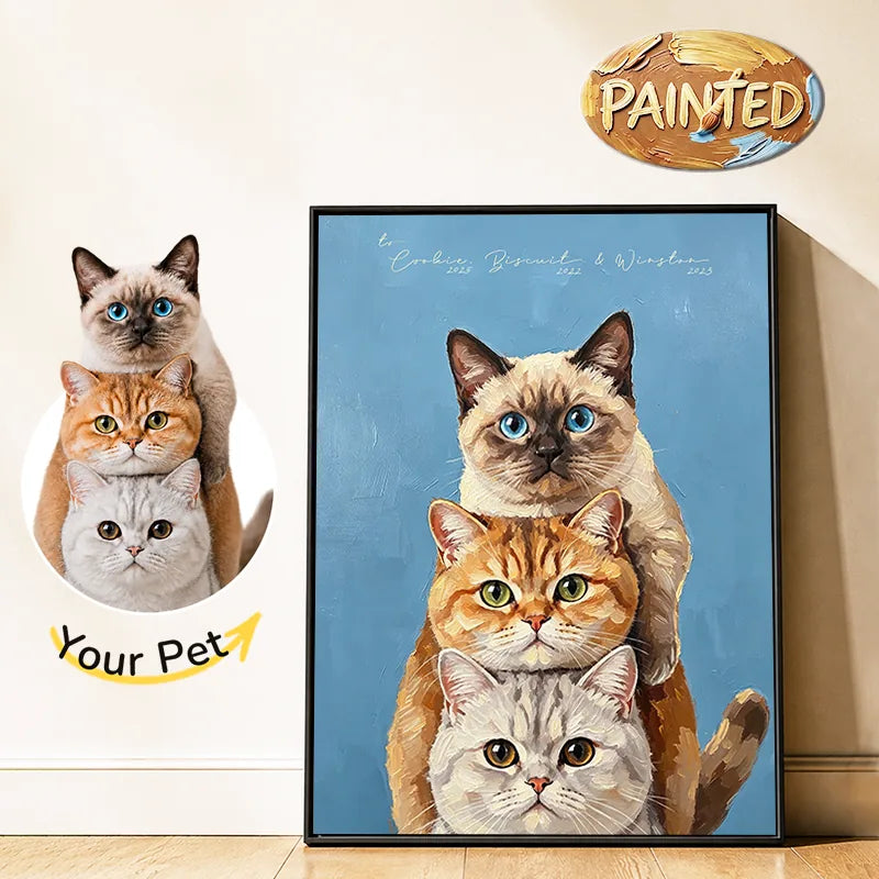 Modern Pet Portrait | Hand-painted Pet Portrait