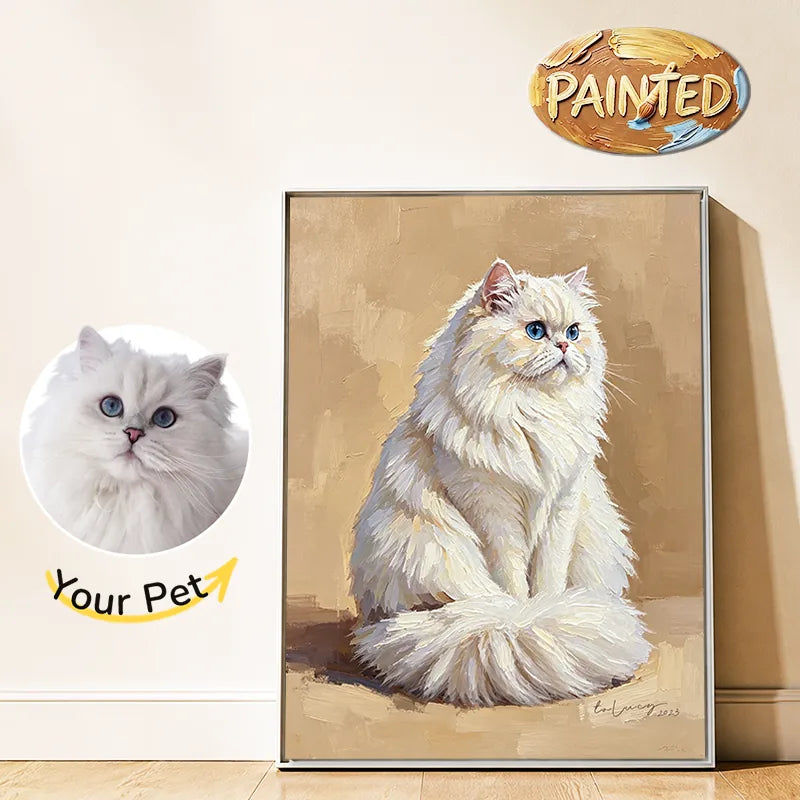 Modern Pet Portrait | Hand-painted Pet Portrait