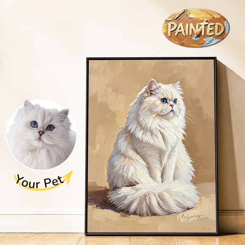 Modern Pet Portrait | Hand-painted Pet Portrait