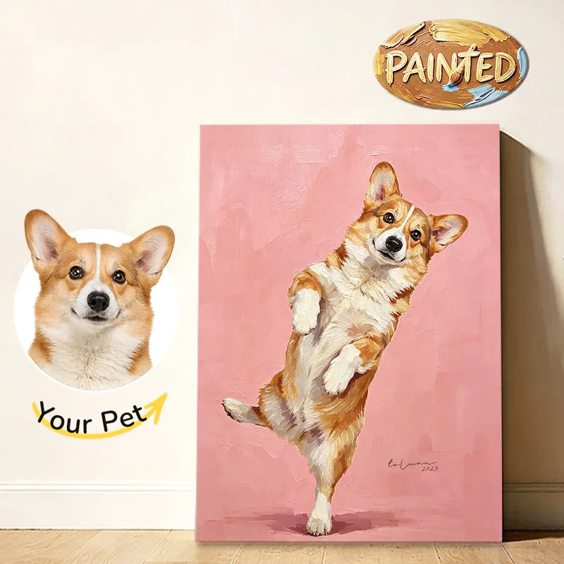 Modern Pet Portrait | Hand-painted Pet Portrait