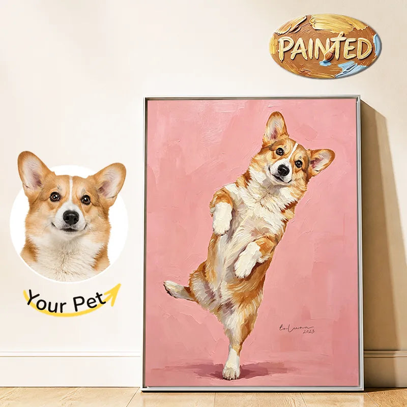 Modern Pet Portrait | Hand-painted Pet Portrait
