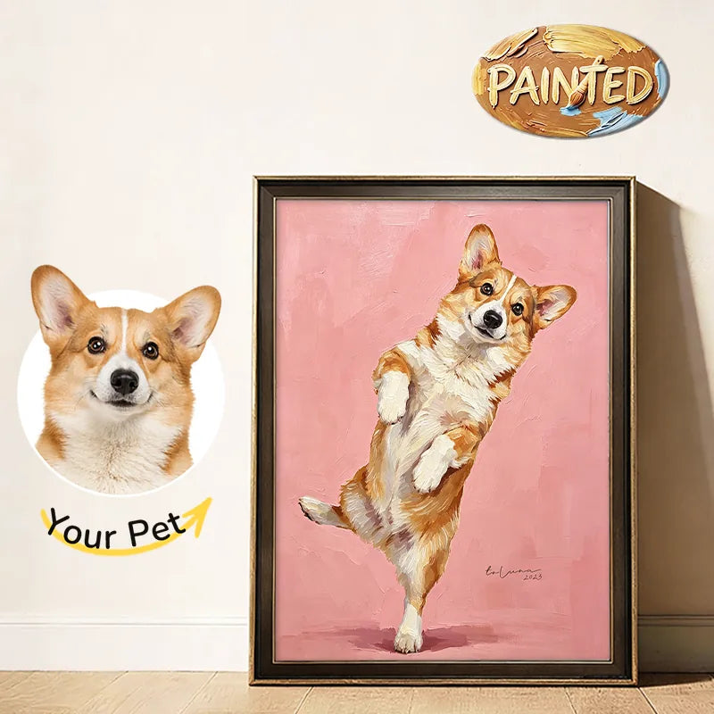 Modern Pet Portrait | Hand-painted Pet Portrait