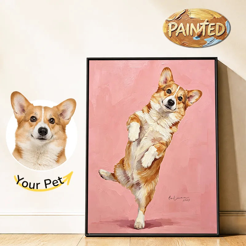 Modern Pet Portrait | Hand-painted Pet Portrait