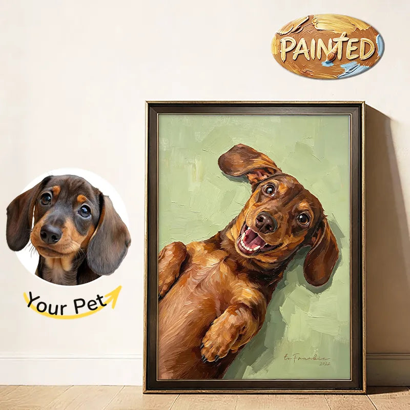 Modern Pet Portrait | Hand-painted Pet Portrait