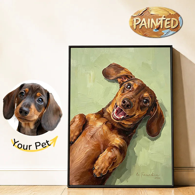 Modern Pet Portrait | Hand-painted Pet Portrait