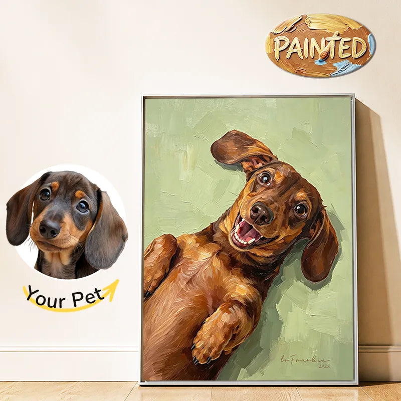 Modern Pet Portrait | Hand-painted Pet Portrait