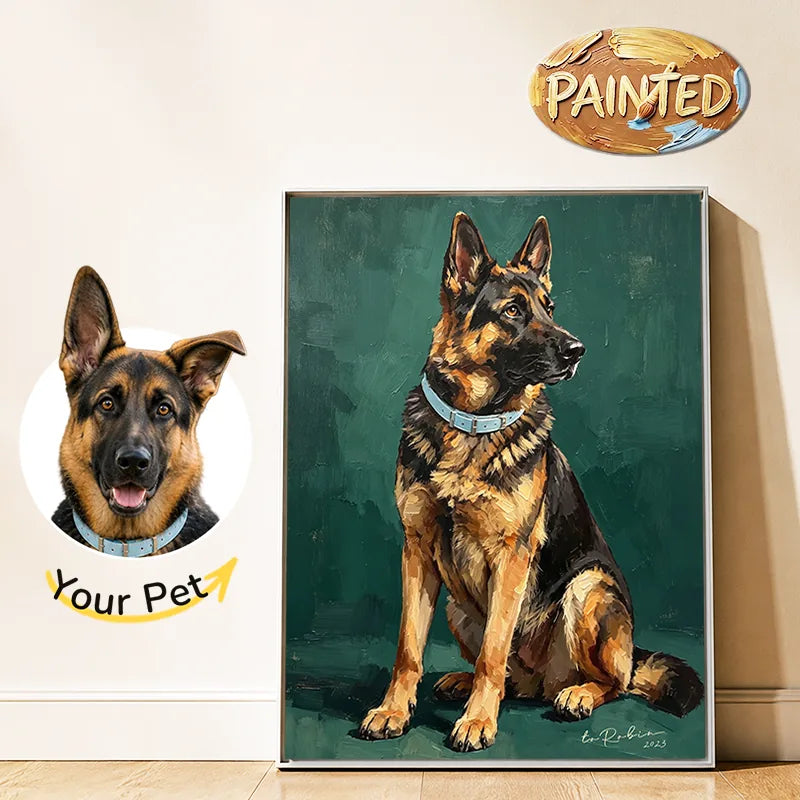 Modern Pet Portrait | Hand-painted Pet Portrait