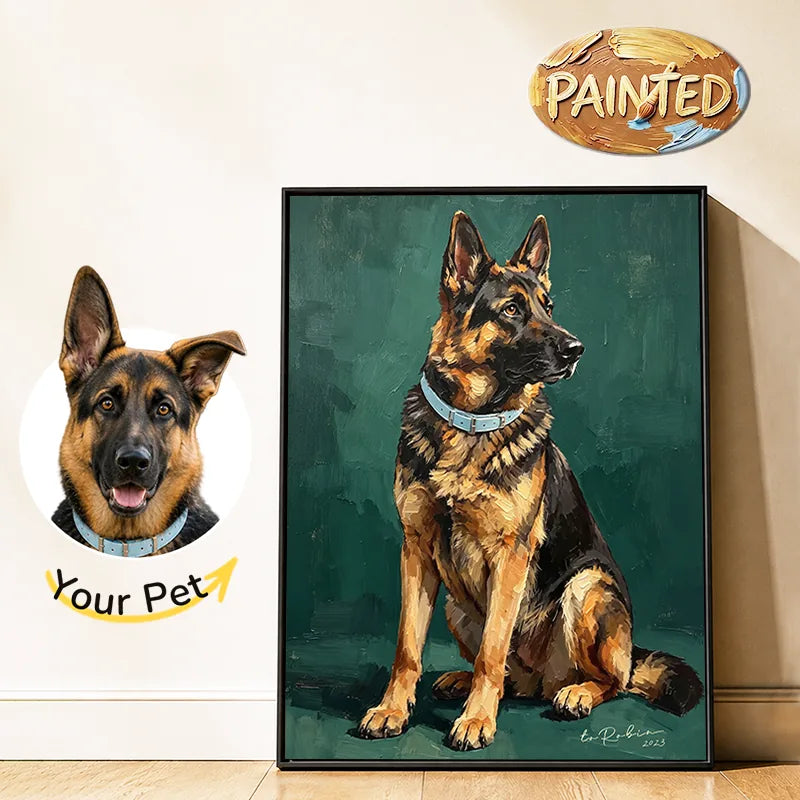 Modern Pet Portrait | Hand-painted Pet Portrait