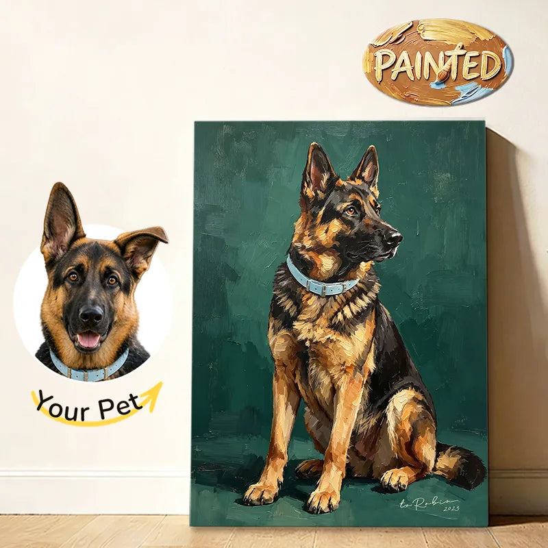 Modern Pet Portrait | Hand-painted Pet Portrait