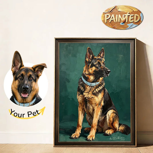Modern Pet Portrait | Hand-painted Pet Portrait