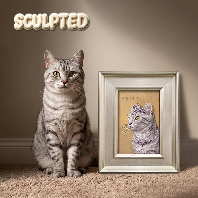 The Queen | Hand-sculpted 3D Pet Portrait