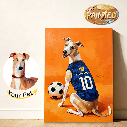 Football Striker | Hand-painted Pet Portrait