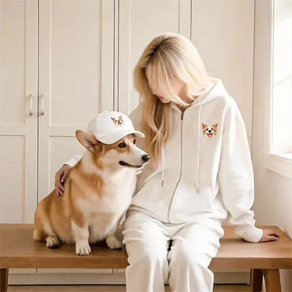 Custom Embroidered Pet Zip Hoodie