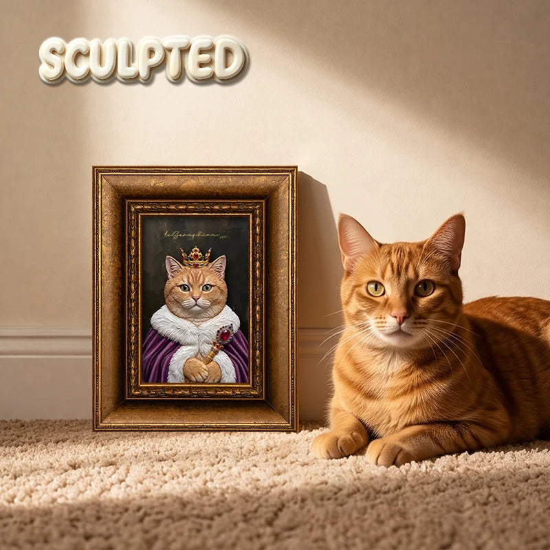 The Queen | Hand-sculpted 3D Pet Portrait