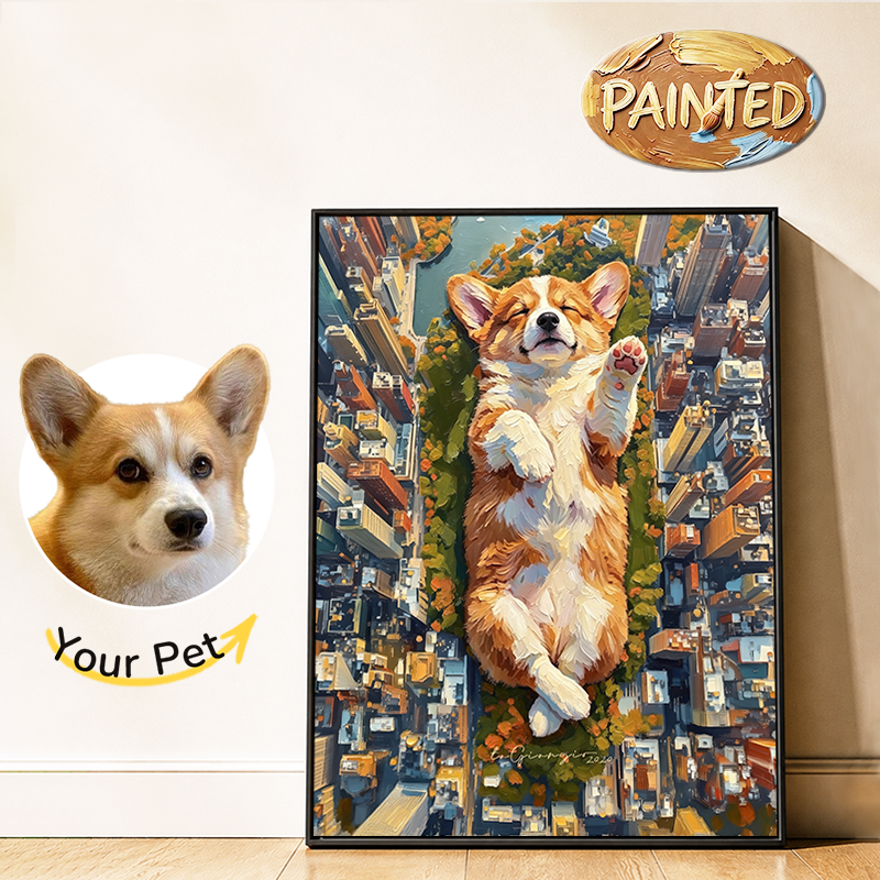 Central Oasis,New York | Hand-painted Pet Portrait