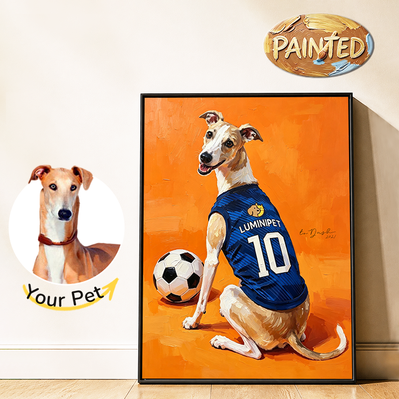 Football Striker | Hand-painted Pet Portrait