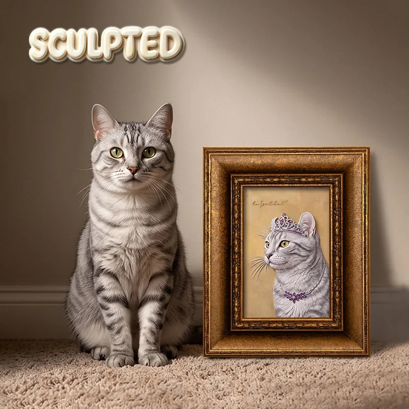 The Queen | Hand-sculpted 3D Pet Portrait