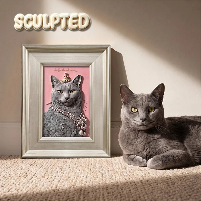 The King | Hand-sculpted 3D Pet Portrait