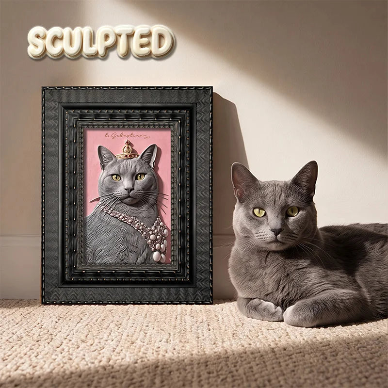 The King | Hand-sculpted 3D Pet Portrait