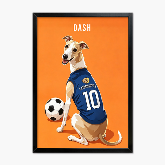 Football Striker | Pet Portrait Print