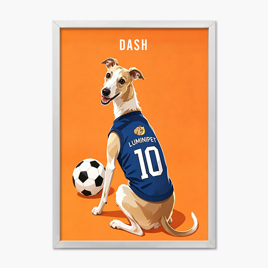 Football Striker | Pet Portrait Print