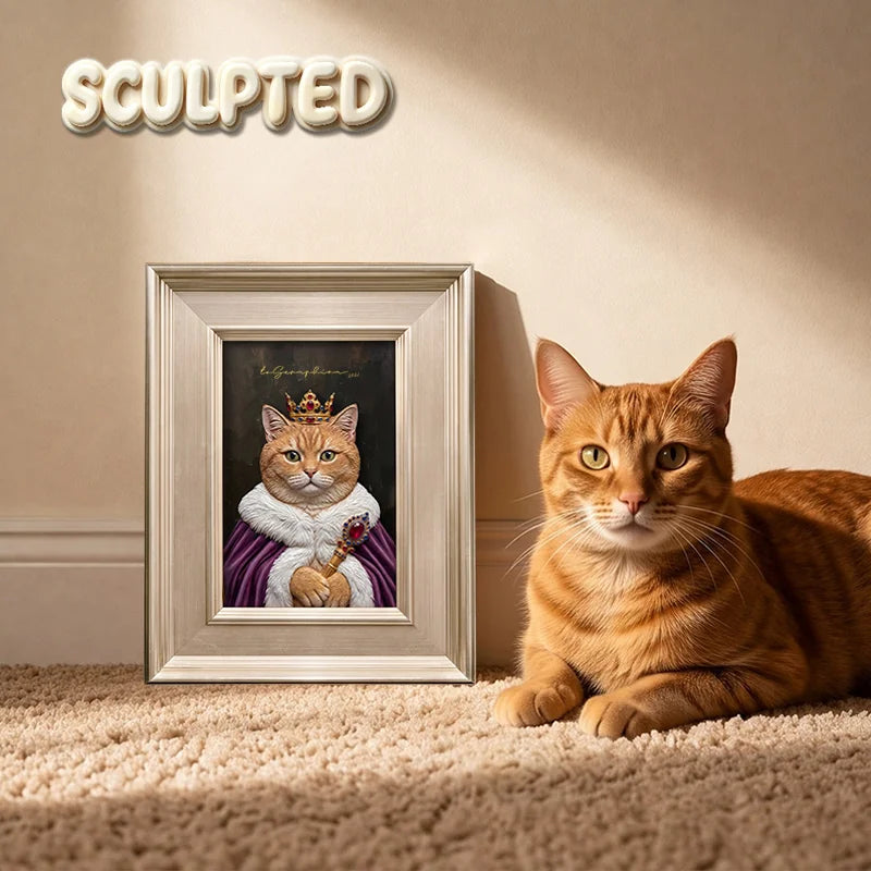 The Queen | Hand-sculpted 3D Pet Portrait