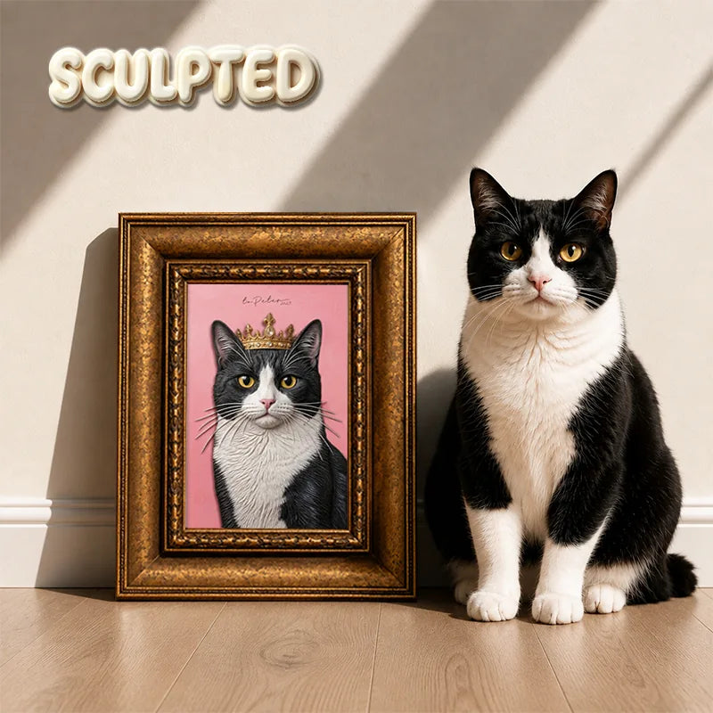 The King | Hand-sculpted 3D Pet Portrait