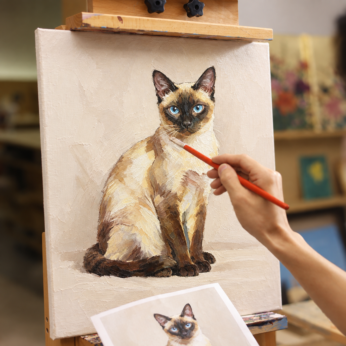 Modern Pet Portrait | Hand-painted Pet Portrait