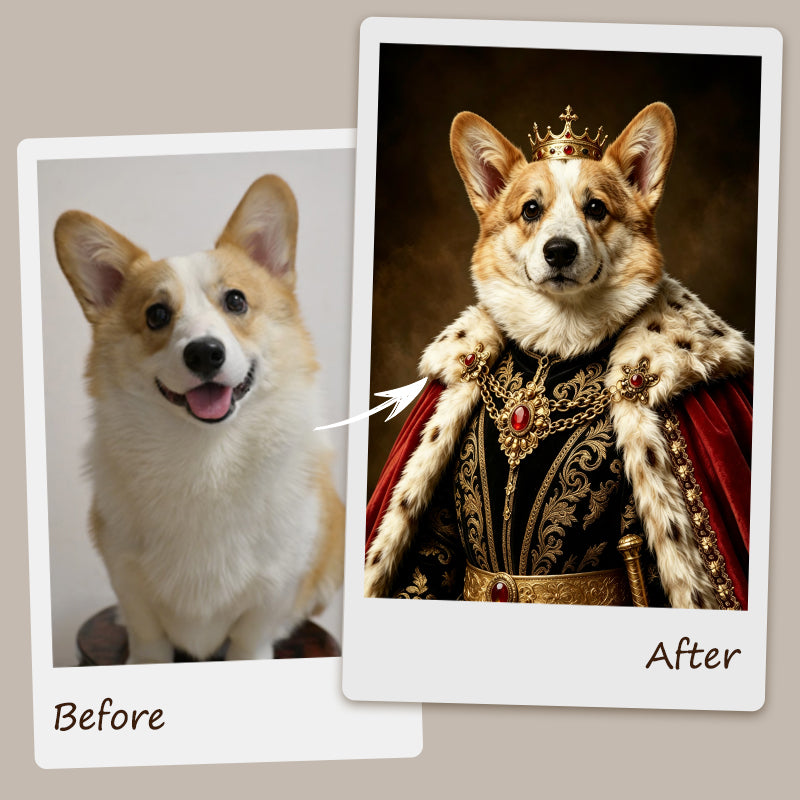 Custom Hand-Painted Pet Portrait | The Royal Collection