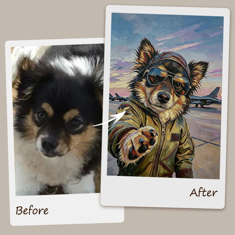 Custom Hand-Painted Pet Portrait | Classic Career Series