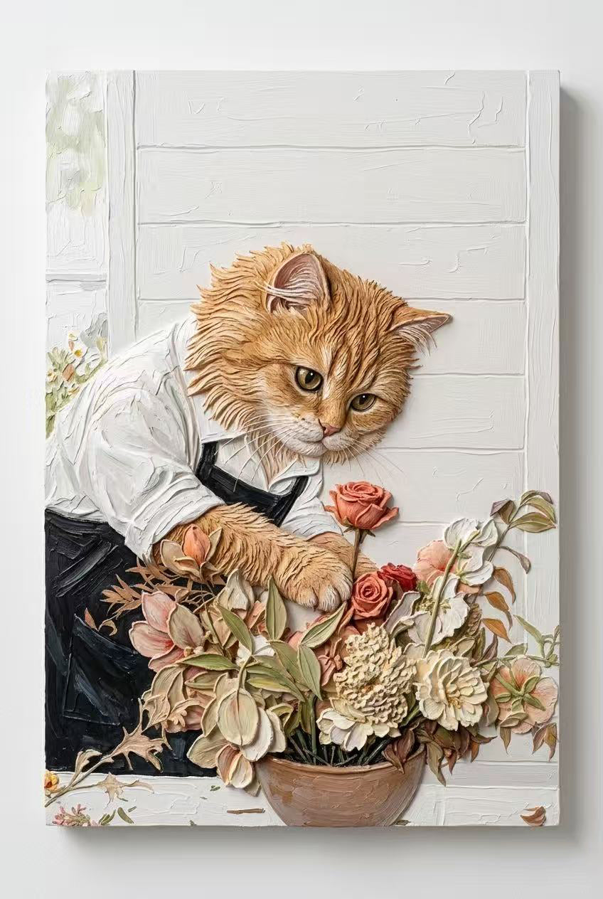 Little Role Collection | Custom Handmade Relief Pet Portrait | Two Pets