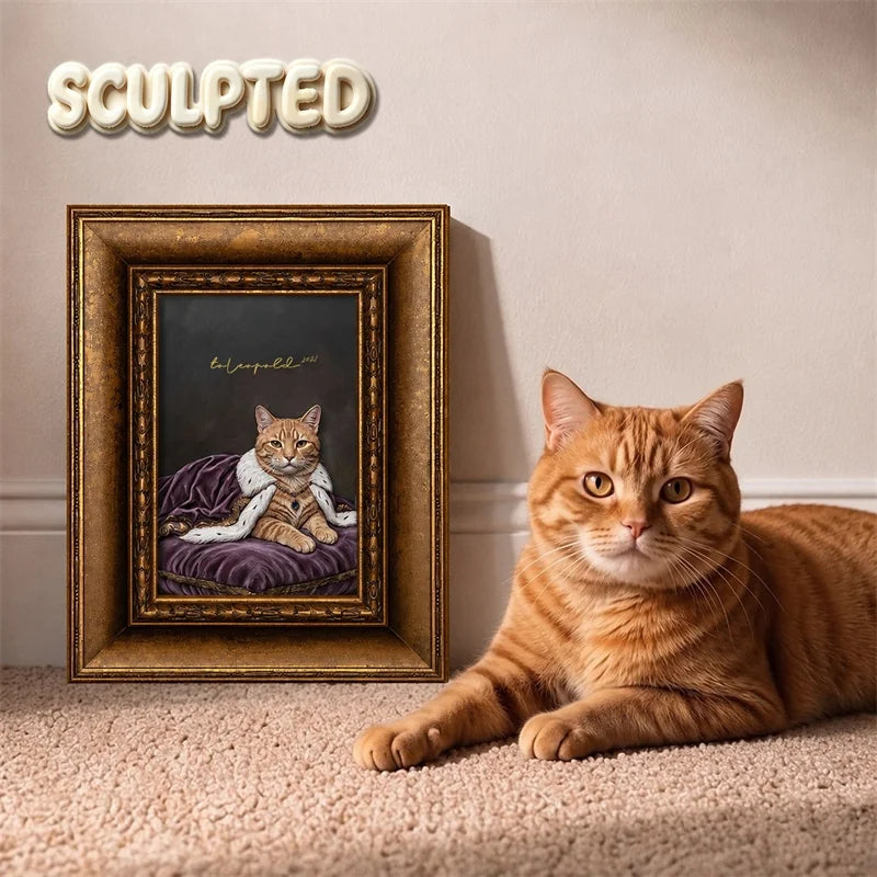 The King | Hand-sculpted 3D Pet Portrait