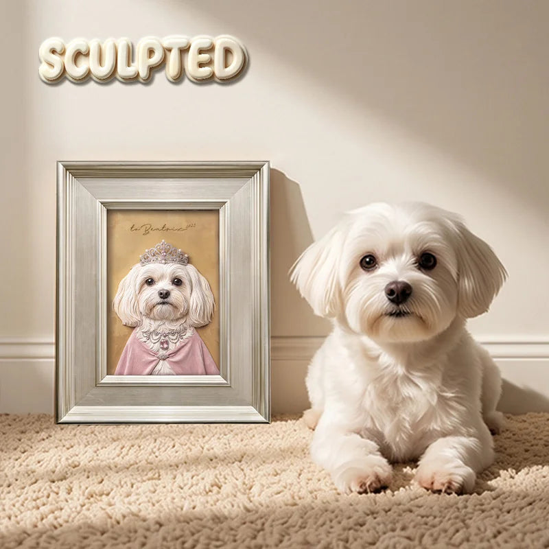 The Queen | Hand-sculpted 3D Pet Portrait