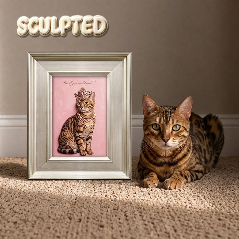 The Queen | Hand-sculpted 3D Pet Portrait