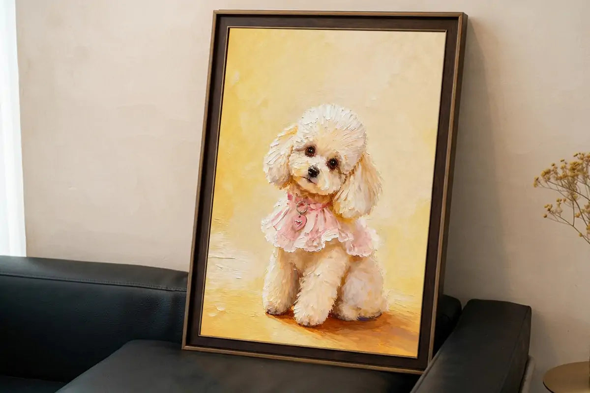 Artist-created pet artwork prepared as a finished Pet Portrait Print