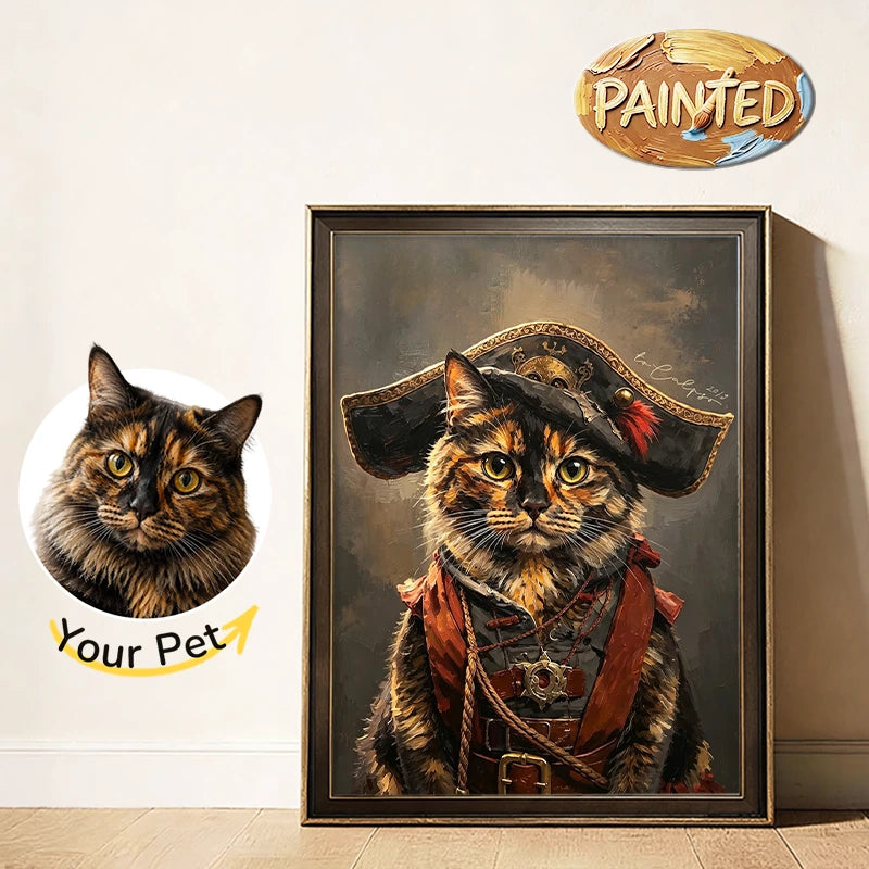 The Pirate Captain | Hand-painted Pet Portrait