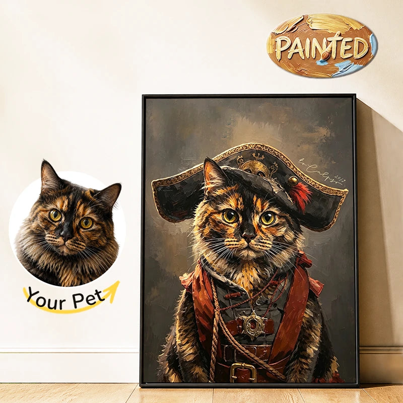The Pirate Captain | Hand-painted Pet Portrait