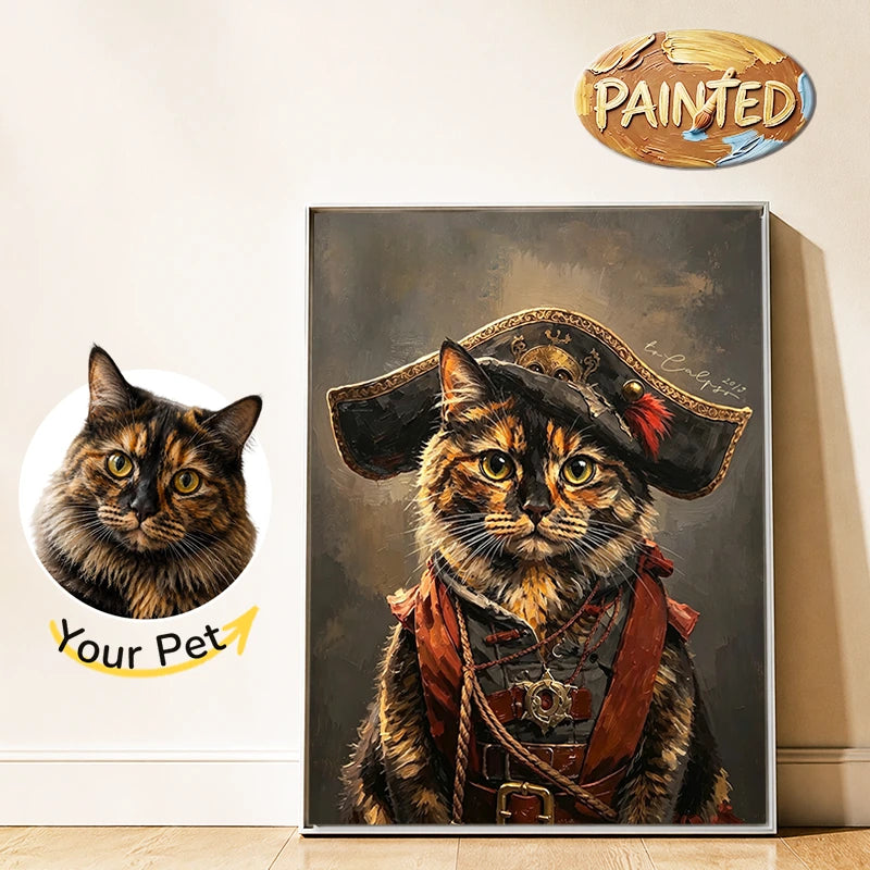 The Pirate Captain | Hand-painted Pet Portrait