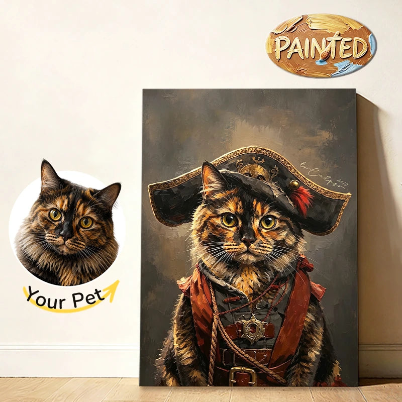 The Pirate Captain | Hand-painted Pet Portrait