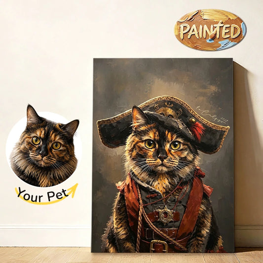 The Pirate Captain | Hand-painted Pet Portrait