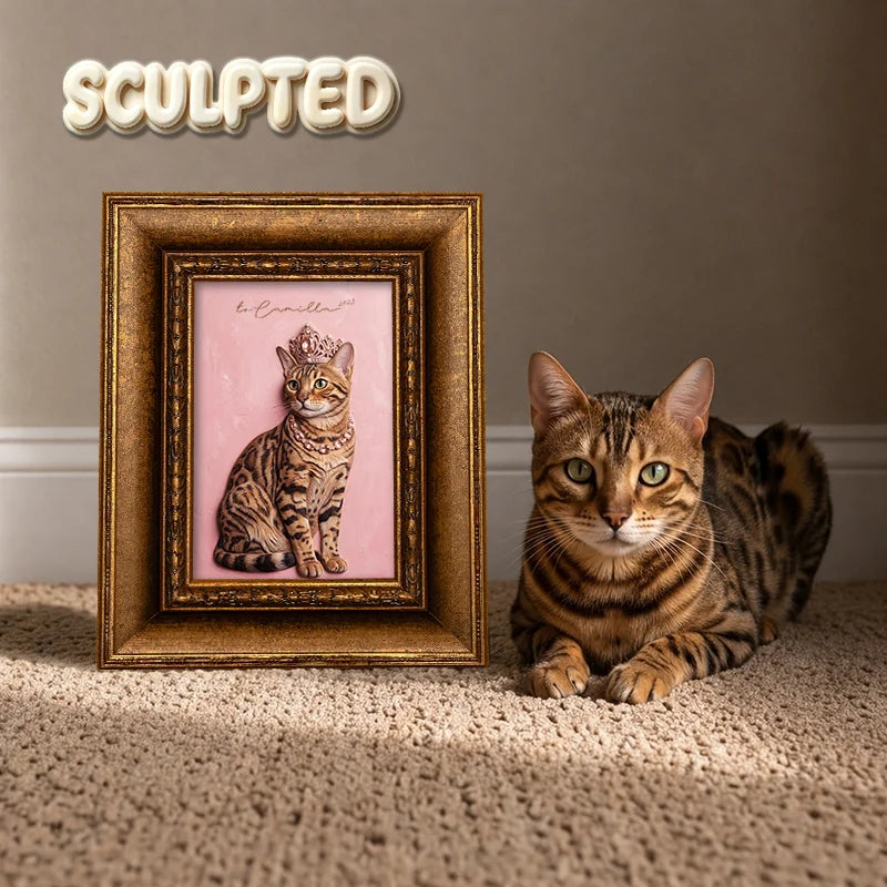 The Queen | Hand-sculpted 3D Pet Portrait