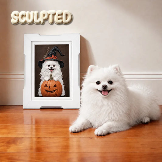 Pumpkin Queen | Hand-sculpted 3D Pet Portrait