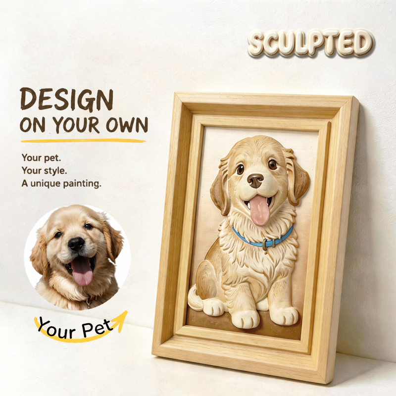 Design Your Own | Modern Pet Portrait | Hand-sculpted 3D Pet Portrait