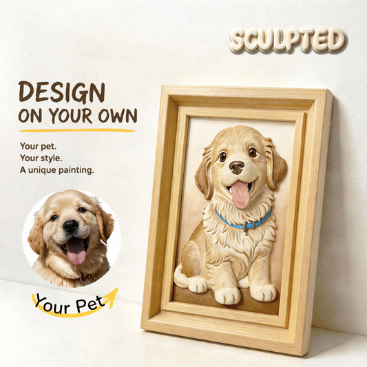 Design Your Own | Royal Style | Hand-sculpted 3D Pet Portrait