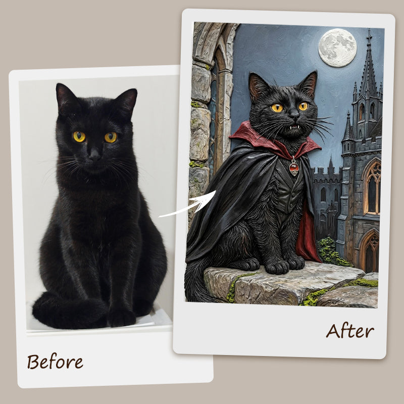 Custom Handmade Relief Pet Portrait | The Sci-Fi Hero Collection