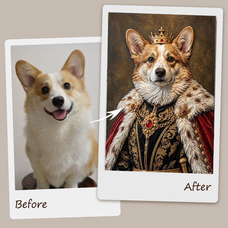Custom Handmade Relief Pet Portrait | The Royal Collection