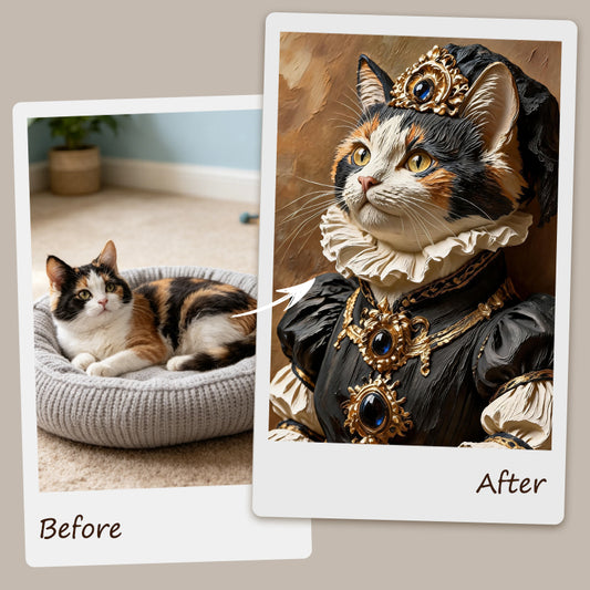 Custom Handmade Relief Pet Portrait | The Royal Collection