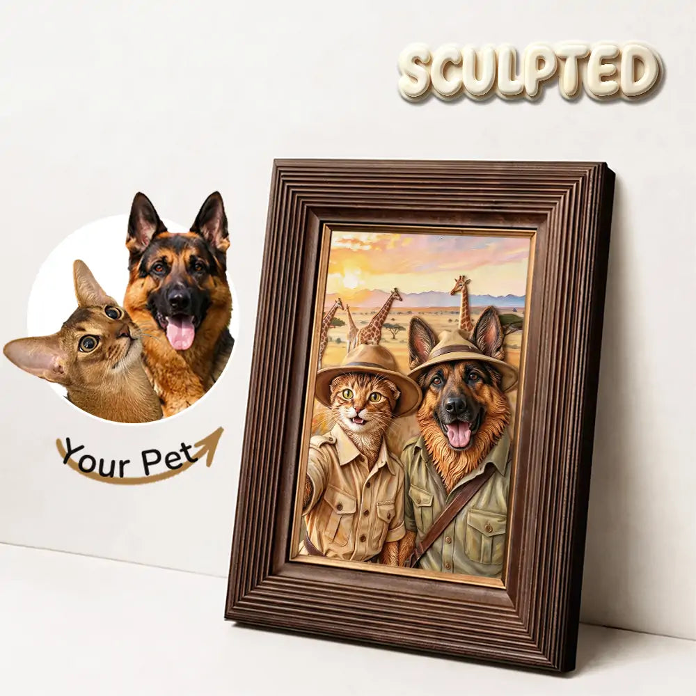 Pet World‑Tour | 3D Hand‑Sculpted Portrait